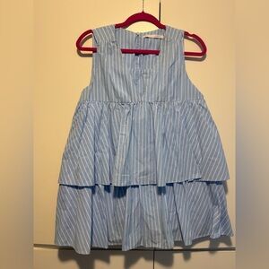 Zara Sky Blue and White Striped Dress